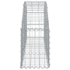 Vidaxl íves horganyzott vas gabion kosár 150x30x40/60 cm (153442)