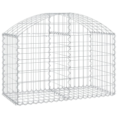 Vidaxl íves horganyzott vas gabion kosár 100x50x60/80 cm (153433)