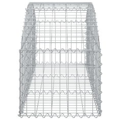 Vidaxl íves horganyzott vas gabion kosár 150x50x40/60 cm (153452)