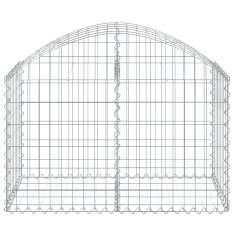 Vidaxl íves horganyzott vas gabion kosár 100x50x60/80 cm (153433)