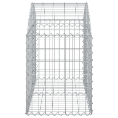 Vidaxl íves horganyzott vas gabion kosár 100x50x60/80 cm (153433)