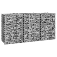 Vidaxl 3 db vas gabion magaságyás 30 x 30 x 50 cm (151248)