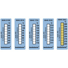 Testo Öntapadós, felragasztható hőmérőcsík, 50 x 18 mm, 71/77/82/88/93/99/104/110 °C-ig Testoterm (0646 0916)