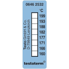 Testo Öntapadós, felragasztható hőmérőcsík, 50 x 18 mm, 161/169/172/177/184/189/197/204 °C-ig Testoterm (0646 2532)