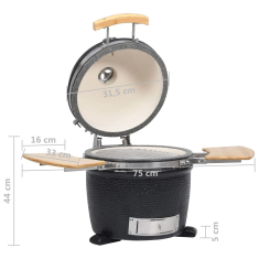 Vidaxl Kamado Barbecue Grill Füstölő Kerámia 44 cm (41140)