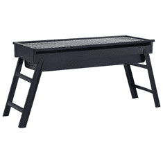 Vidaxl hordozható acél kempinggrill 60 x 22,5 x 33 cm (46610)