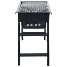 Vidaxl hordozható acél kempinggrill 60 x 22,5 x 33 cm (46610)