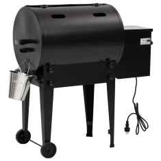 Vidaxl fekete vas pellet grillsütő 94 cm (360067)