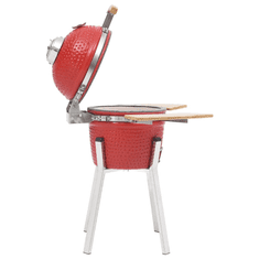 Vidaxl Kamado kerámia füstölővel kombinált grillező 76 cm (316097)