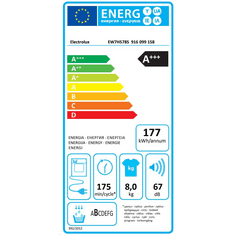 Electrolux EW7H578S szárítógép fehér (EW7H578S)