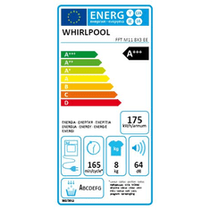 Whirlpool FFT M11 8X3 EE ruhaszárító Szabadonálló Elöltöltős 8 kg A+++ Fehér (FFT M11 8X3 EE)