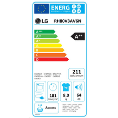 LG RH80V3AV6N hőszivattyús szárítógép (RH80V3AV6N)