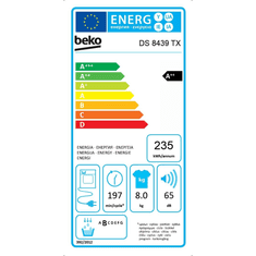 BEKO DS 8439 TX szárítógép (DS 8439 TX)