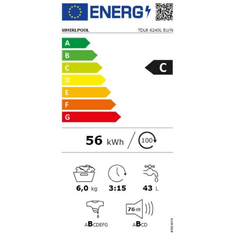 Whirlpool TDLR 6240L EU/N mosógép Felültöltős 6 kg 1200 RPM Fehér (TDLR&#160;6240L EU/N)