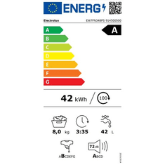 Electrolux EW7FN348PS Elöltöltős mosógép A Energiaosztály, 8 kg (EW7FN348PS)