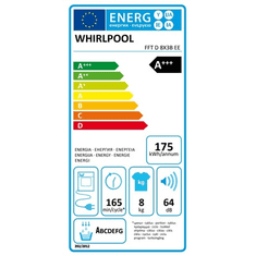 Whirlpool FFT D 8X3B EE Hőszivattyús szárítógép A+++ Energiaosztály, 8 kg (FFT D 8X3B EE)