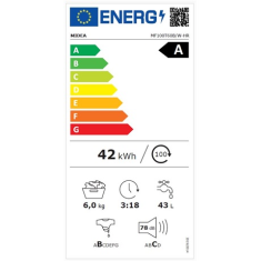 Midea MF100T60B/W-HR B felültöltős mosógép, 6 kg, 1200 ford./perc (MF100T60B/W-HR B)