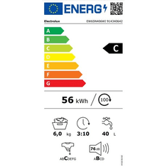 Electrolux PerfectCare Keskeny elöltöltős mosógép, 6 kg, 1000 ford/perc, Inverter motor, TimeManager (EW6SN406WI)