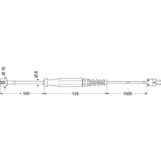 GREISINGER GOF 400 VE Typ K felületi hőmérséklet érzékelő mini hőelem csatlakozóval, -65 - +400 °C (600650)