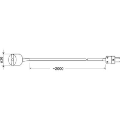 GREISINGER GMF 200 Typ K mágneses felületi hőmérséklet érzékelő mini hőelem csatlakozóval, -65 - +200 °C (601425)