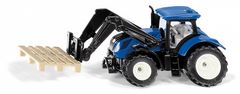 SIKU Blister - New Holland traktor raklapvillákkal és raklapokkal