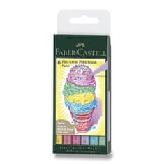 Faber-Castell Marker Pitt Artist Pen Brush 6 db, pasztell színekben