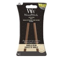 Woodwick Csere autó illatpálcika Vanilla Bean (Auto Reeds Refill)