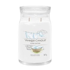 Yankee Candle Aromagyertya Signature üveg nagy Clean Cotton 567 g