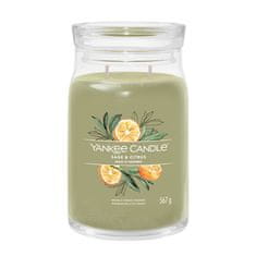 Yankee Candle Aromagyertya Signature üveg nagy Zsálya és citrus 567 g