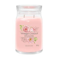 Yankee Candle Illatos gyertya Aláírás üveg nagy Fresh Cut Roses 567 g