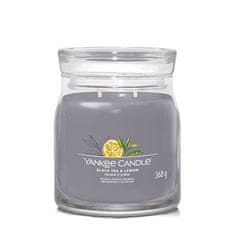 Yankee Candle Aromagyertya Signature üveg közepes Fekete tea és citrom 368 g