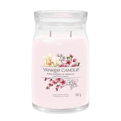 Yankee Candle Aromagyertya Aláírás üveg nagy rózsaszín cseresznye és vanília 567 g