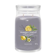 Yankee Candle Aromagyertya Signature üveg nagy Fekete tea és citrom 567 g