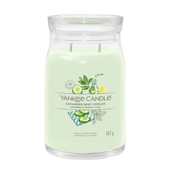 Yankee Candle Aromagyertya Signature üveg nagy uborka menta Cooler 567 g