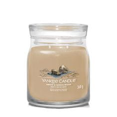 Yankee Candle Aromagyertya Signature üveg közepes borostyán és szantálfa 368 g