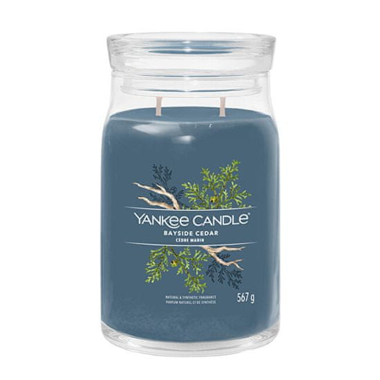 Yankee Candle Aromagyertya Aláírás üveg nagy Bayside Cedar 567 g