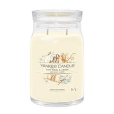 Yankee Candle Illatos gyertya Aláírás üveg nagy Puha gyapjú és borostyán 567 g