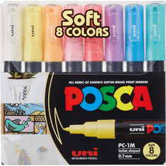 POSCA Uni PC-1M (angol) pasztell 8db-os marker készlet (186724)