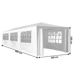 KONDELA Kerti sátor Tekno New Type 3 300x900 cm - fehér