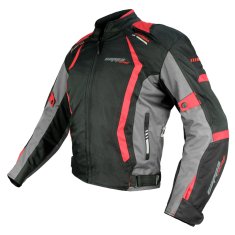 Cappa Racing AREZZO moto kabát textil fekete/piros L