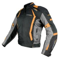 Cappa Racing AREZZO moto kabát textil fekete/narancs 3XL