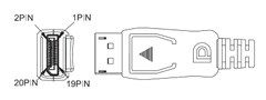 PremiumCord PremiumCord tartó DisplayPort kábel M / M, 1 m