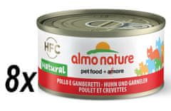 Almo Nature HFC CAT Csirke és garnélarák 8 x 70 g