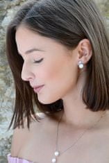 JwL Luxury Pearls Gyönyörű igazgyöngy és kristály fülbevaló JL0430