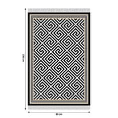 KONDELA Motívum szőnyeg 80x200 cm - fekete-fehér