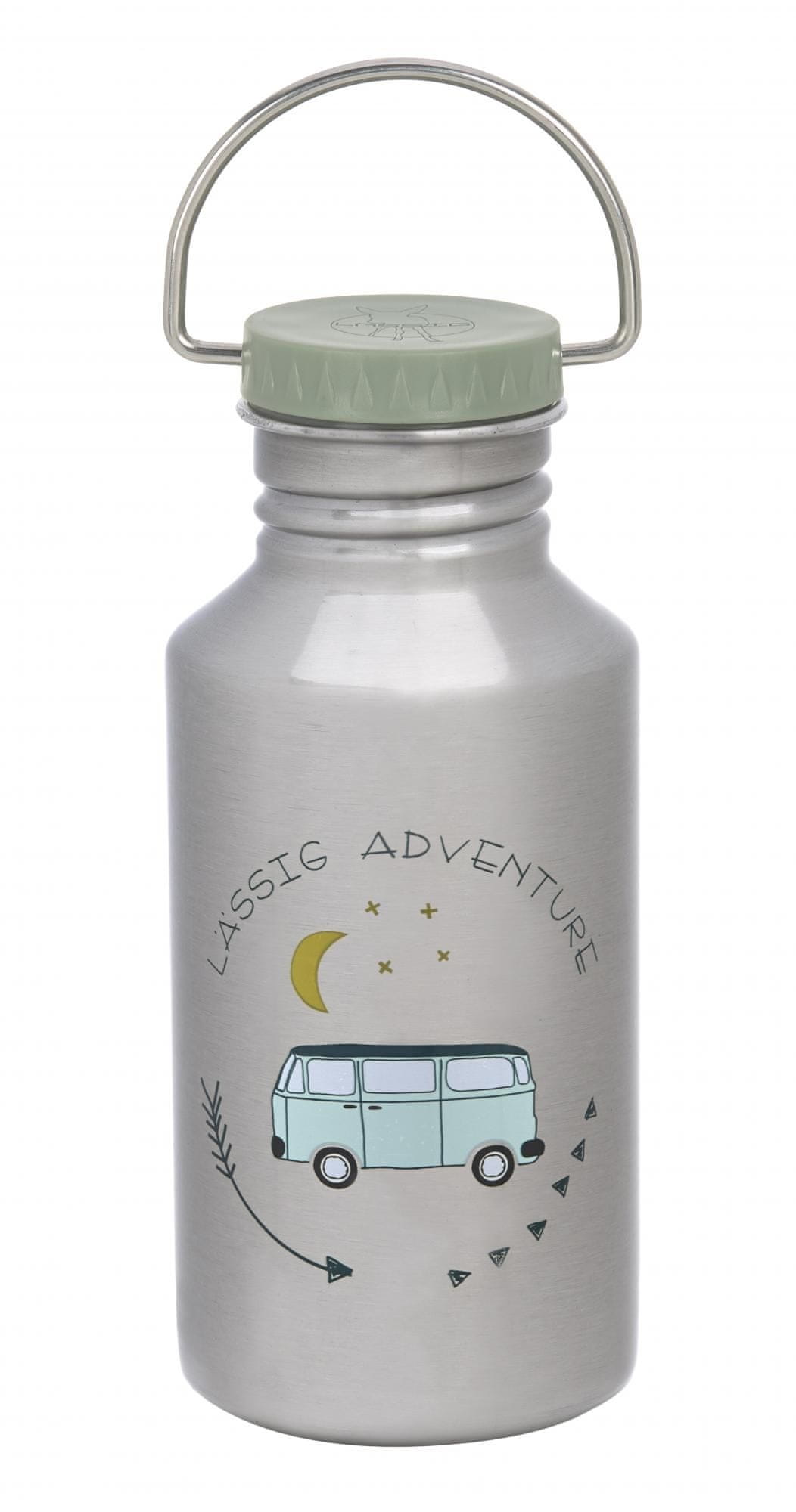 Laessig - Stainless steel drinking bottle Adventure bus - Little Zebra