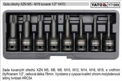 YATO XZN dugaszolható fejkészlet 8 db kovácsolt M5-M18 Yato-ból