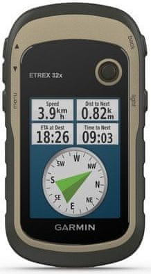 Garmin eTrex 32x EU, Európa topográfiai térképe, GPS, Glonass, vízálló, kerékpár, vízálló, magasságmérő, barométer, iránytű, magasságmérő, barométer