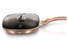 Berlingerhaus Grillserpenyő márvány felülettel és fedővel 28 cm Rosegold Metallic Line BH-1610