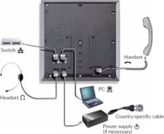 SIEMENS  OpenScape IP35G Eco Icon - asztali telefon, fekete